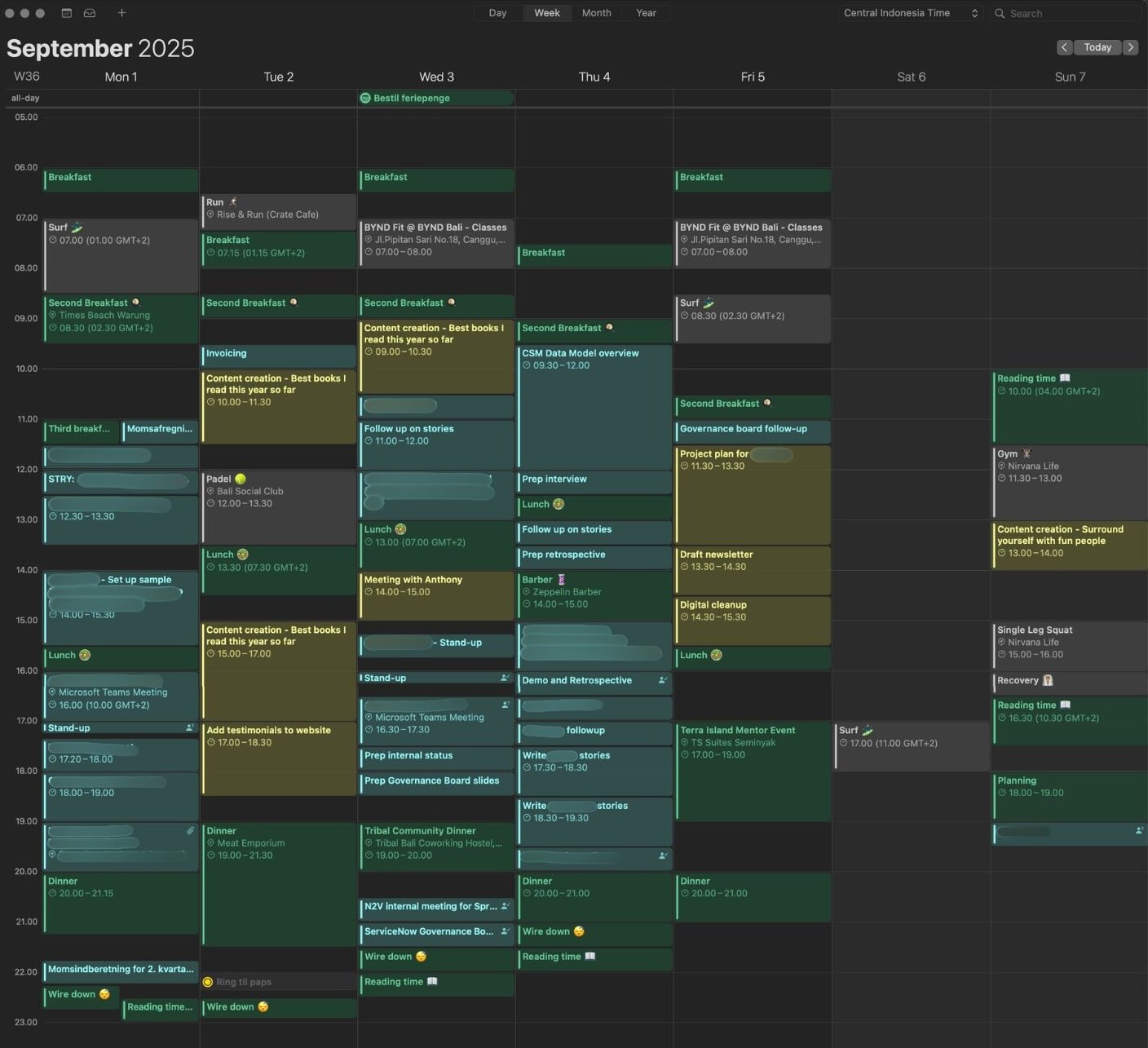 Busy calendar